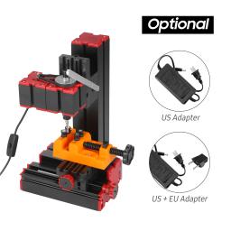 Mini máquina de torno multifuncional, 9 em 1, para torno de metal, madeira, cnc, ferramenta, triturador, furadeira, plástico, lixa de perfuração - Image 3