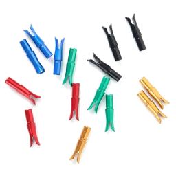 6 pçs archery arrow nock id 6.2mm alumínio nock diy para caça tiro com flecha acessórios - Image 4