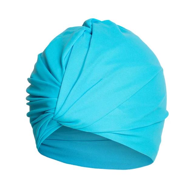 Boné de Natação Feminino em Tecido Nylon com Elástico Alto para Cabelo Comprido - Ideal para Esportes Aquáticos e Piscina