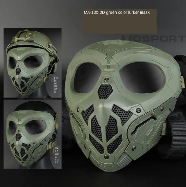 Máscara de Tela Camuflada Unissex para Halloween, Airsoft, Tiro e Paintball