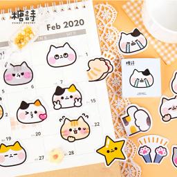 Adesivos de vinil adesivos gatos, 45 peças, animais, gatinho adesivo para garrafas, laptop, computador, telefone diy, diário, decoração, scrapbooking - Image 3