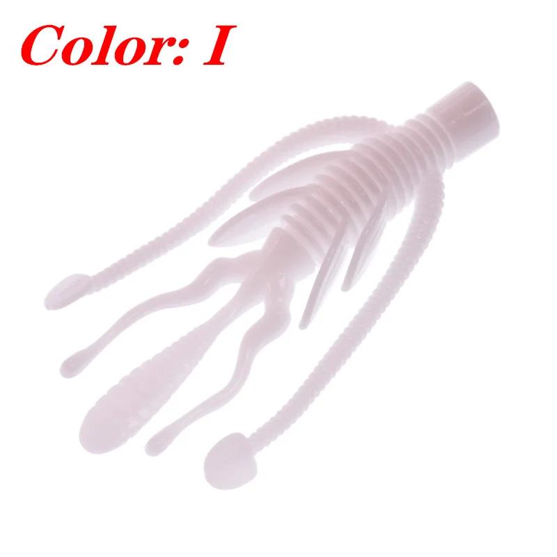 Wdairen larva iscas de pesca, iscas macias de silicone artificial para atrair peixes, iscas de minhoca flutuante para atrair peixes, 10 peças, 63mm 2.5g - Image 1