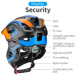 Rockbros capacetes 2 em 1 para ciclismo e bicicleta, proteção completa para crianças, animais em paralelo, esporte e segurança - Image 4