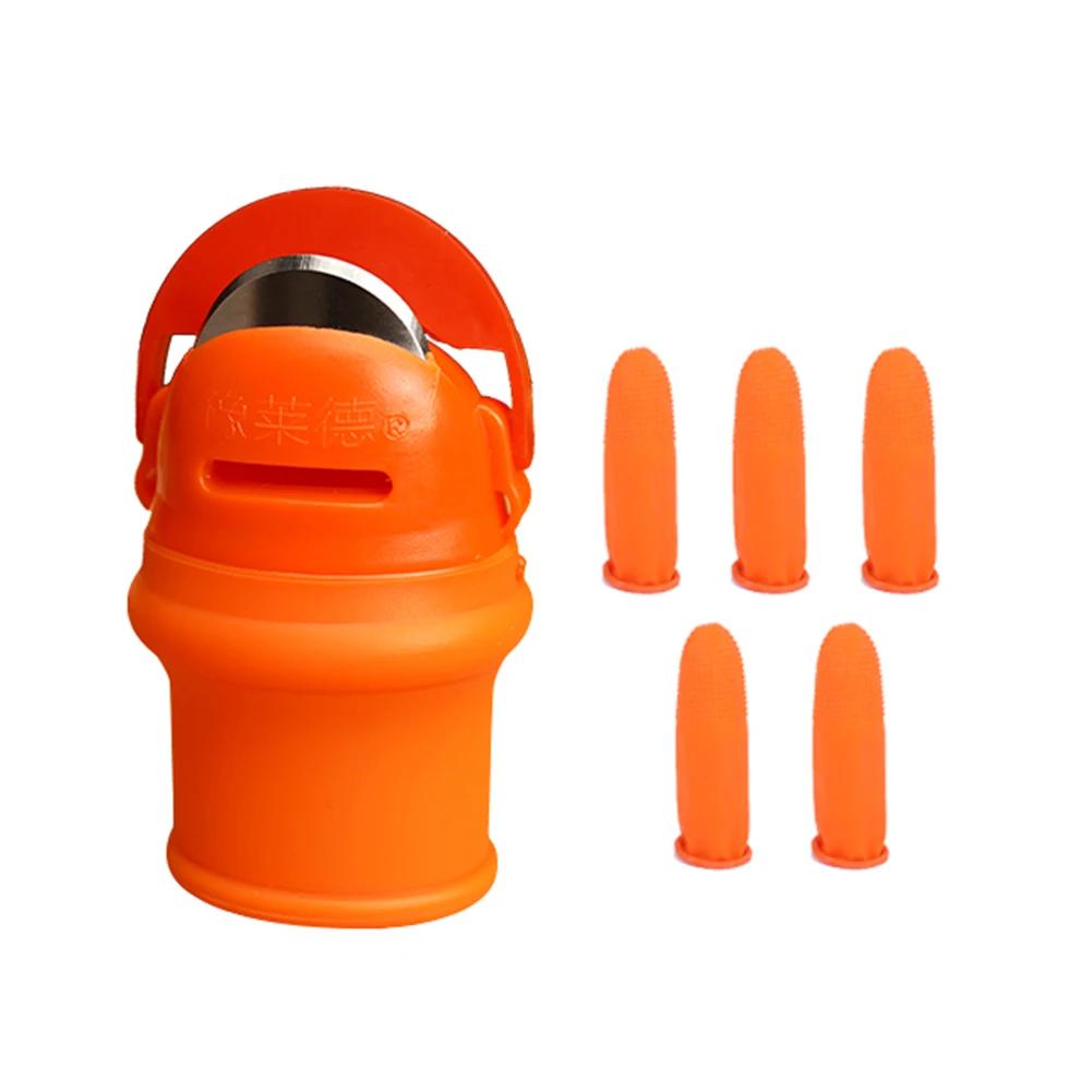 Silicone polegar faca protetor de dedo engrenagens corte faca de colheita vegetal beliscar planta lâmina tesoura luvas de jardim - Image 1