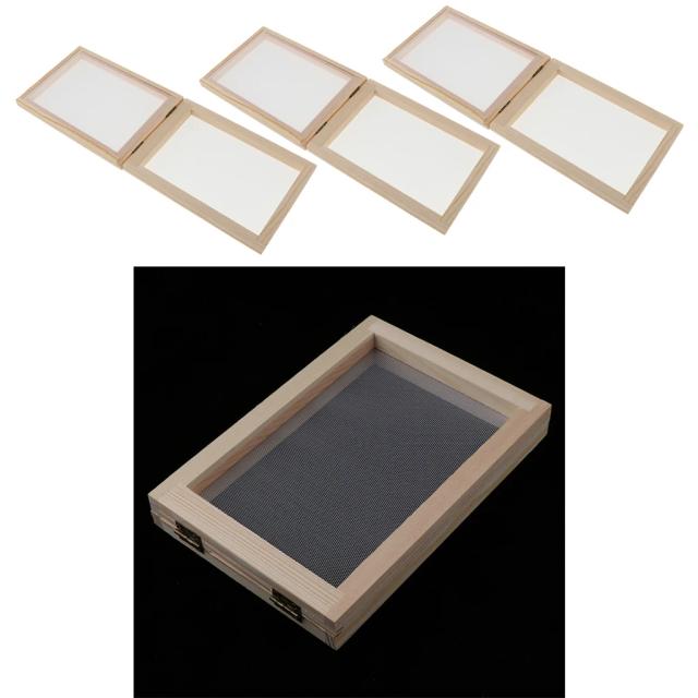 Kit de Fabricação de Papel Artesanal para Crianças e Adultos com Molde de Tela - Reciclagem e DIY em 3 Peças