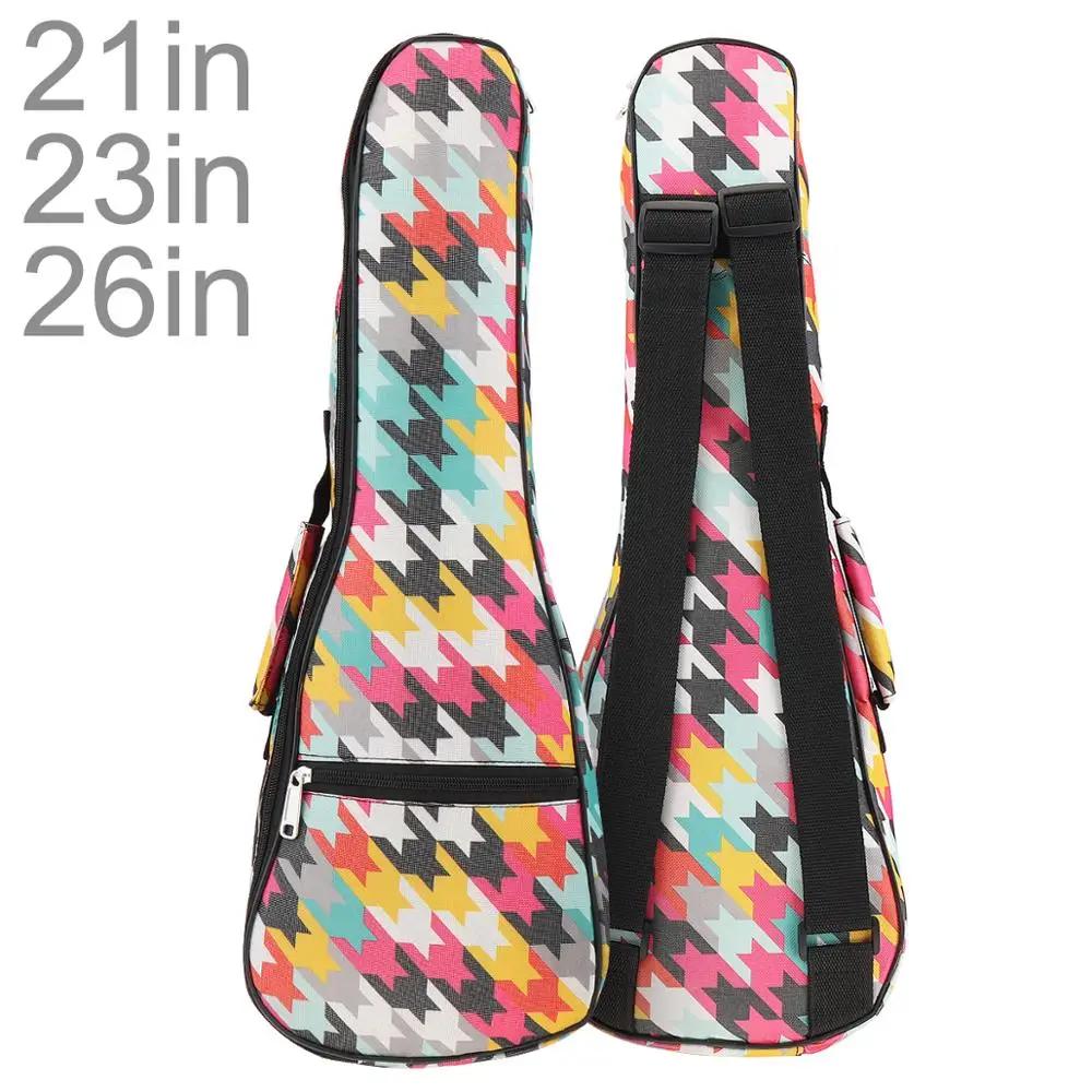 Impermeável portátil Ukulele Bag, Soft Esponja Case, Mini Guitarra Mochila, Mochila Colorida, 21 ", 23", 26 ", 10mm - Image 1