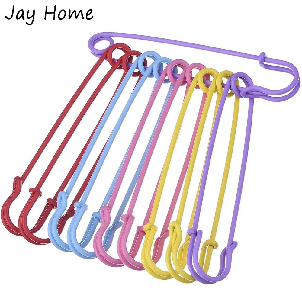 10/30pcs grandes pinos de segurança 50mm colorido pinos de roupas mola de bloqueio pinos de costura fixadores para diy artesanato tricô jóias fazendo - Image 1