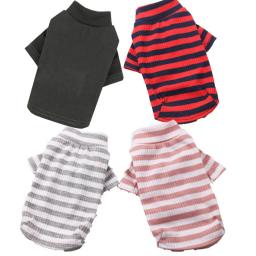 Hoodies cão listrado roupas, camisas confortáveis pulôver de cachorro, traje bonito pet, camisa de assentamento, moda cães pequenos - Image 3