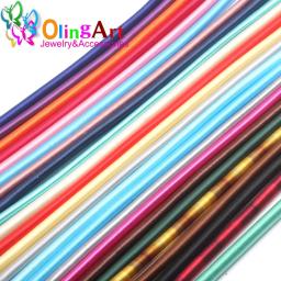 5mm 46cm macio rayon seda vários materiais/várias cores cabo oco de borracha diy colar pulseira jóias fazendo - Image 5