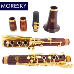 MORESKY-Bambu e Cocobolo madeira profissional clarinete, Bb banhado a ouro, 18 chaves, Sib Klarnet, M9 · GU - Image 5