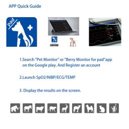 Vet bluetooth hanheld monitores nibp pressão arterial ecg spo2 temp pluse braço sonda circuifere oxímetro monitores clínica hospitalar para animais de estimação - Image 6
