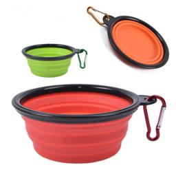 Grande tigela dobrável de silicone para animais de estimação, alimentador dobrável para cães, comida portátil, viagens ao ar livre, prato de cachorro, 1000ml - Image 3