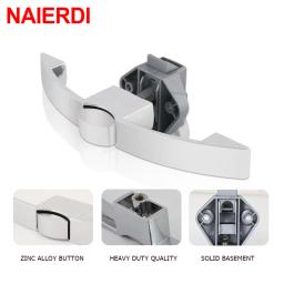 Naierdi 5 pçs camper carro push lock com alça rv barco armário de casa gaveta trava botão fechaduras móveis lidar com ferragem - Image 4