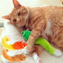 Longa cauda rato gato brinquedos de pelúcia macio brinquedo de pelúcia para gatos gatinho dar catnip acessórios para animais de estimação suprimentos juguetes para gatos - Image 1