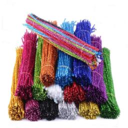 Hastes de purpurina de cachimbo 50 peças, hastes de pelúcia limpadoras de cachimbo, hastes com fio, brinquedos educacionais de crianças artesanato diy - Image 2