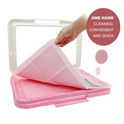 Potty interior portátil para animais de estimação, WC para treinamento de cães, Potty pequeno para gatos, Cat Litter Box, Puppy Pad Holder, Pet Supplies - Image 5