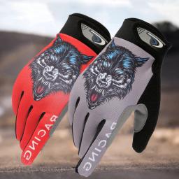 Luvas de crânio de lobo masculino e feminino, respirável, antiderrapante, touchscreen, ciclismo, esportes, motocicleta, exercício, verão, primavera - Image 3