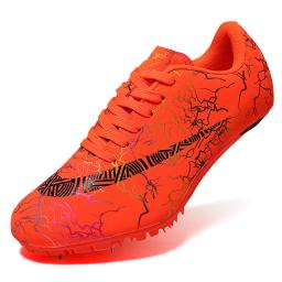 Tênis de atletismo laranja para homens e mulheres, macio, tênis de corrida profissional, corrida, salto, ao ar livre, spike - Image 2