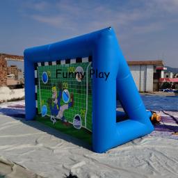 Goleira de chute inflável para porta de tiro ao ar livre, gol de futebol com campo/quadra/gaiola, objetivo inflável de polo aquático - Image 1