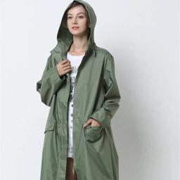 Ponchos de caminhada com capuz longo para homens e mulheres, capa de chuva à prova de vento, capa de chuva ao ar livre - Image 5
