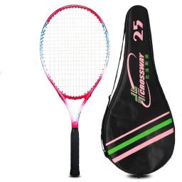 Raquete De Tênis Para Adolescente, Raquete De Esportes De Fibra De Carbono, Único Dispositivo De Treinamento, 19 ", 21, 23, 25", 1Pc - Image 3