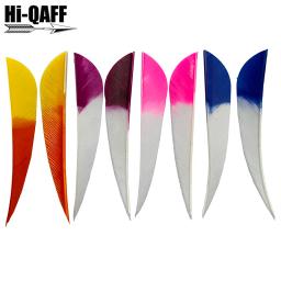50 Pcs Hi-Q 4 Polegada Tiro com Arco Pena Água Gota Seta Natural Turquia Plume Gradiente Cor Caça Tiro Acessórios - Image 1