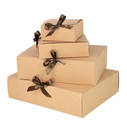 Caixa De Embalagem De Cartão Preto, Caixa De Presente De Casamento DIY para Convidados, Pequenas Empresas, Festa De Eventos, Doces De Natal, 31 cm, 27 cm, 16cm, 1Pc - Image 3
