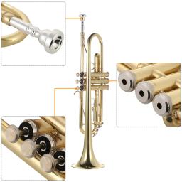Ammoon-Brass Bb plana trompete, requintado, durável instrumento musical, bocal, luvas, caso de cinta, requintado - Image 5