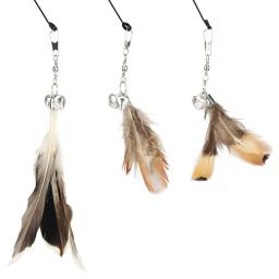 Brinquedo pena curta para gato, 10pcs, vara de substituição, acessórios diy - Image 3