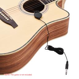 Clip-on captador instrumento com mini transdutor, 1/4 "conector, 2.4m cabo para violão, cordas de violino - Image 5