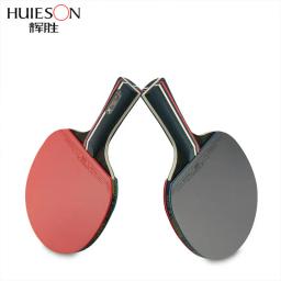 Huieson-Raquete De Tênis De Mesa Conjunto Com Saco, Duplo Espinhas-In, 3 Estrelas Ping Pong Paddle, 2Pcs, Sem Bola - Image 3