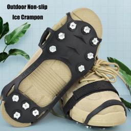 11 studs anti-skid crampons para escalada neve gelo sapatos picos de gelo apertos de gelo grampos inverno pesca ao ar livre anti deslizamento capas para sapatos - Image 5