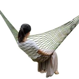 Rede de rede portátil de nylon para acampamento, rede para dormir no jardim, áreas externas, viagens, acampamento - Image 2