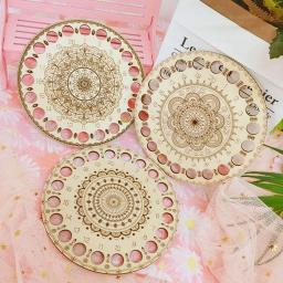 Organizador de bordado diy de madeira e mandala, suporte para linha de ponto cruz, armazenamento de agulhas artesanais, acessórios para costura, artesanato, 1 peça - Image 2