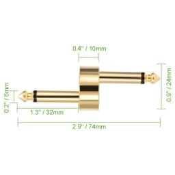 Conector para pedais de efeito de guitarra, 4 unidades, adaptador de áudio tipo z reto, acoplador de instrumento musical, placa acessórios novo - Image 4