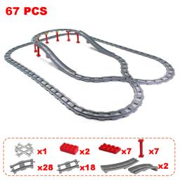 Blocos de Construção de Transporte Ferroviário para Crianças, Acessórios Criativos para Trilha, Montar Brinquedos, Compatibilidade com Tijolos, Tamanho Grande - Image 5