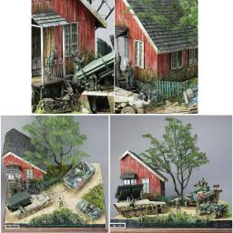 Kits De Modelo De Construção De Dioramas Militares, Cena De Casa De Arquitetura, Escala 1:35 - Image 2