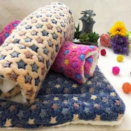 Cama de pelúcia para animais de estimação, colchão com almofada para gatos, suprimentos para animais de estimação, cobertor para cama de inverno, tapete de dormir - Image 4