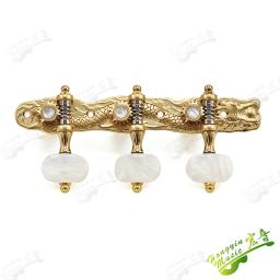 Cabeças de afinação de guitarra clássica, cabeças de máquina, dragão phoenix, alívio esculpido, cobre puro, sintonizadores de concha 3l3r, acessórios de guitarra - Image 2