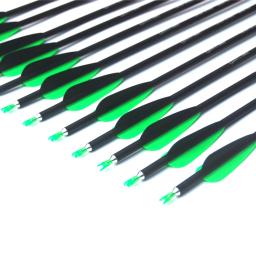 Setas de carbono para arco recurvo/composto, 28 "/30"/31 ", flechas de carbono com espinha de plástico e placas substituíveis, 500 para arco recurvo/composto - Image 4