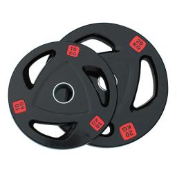 Disco de borracha revestida para exercício de barra, equipamento de treinamento para atividade física, 2.5 a 20kg, uso em academia, 1 peça - Image 1
