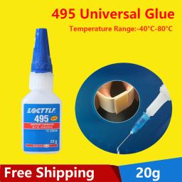 Cola universal esparadrapo instantâneo 495 forte transparente rápida-secagem cola plástico metal couro abs artesanato diy gule plástico - Image 1