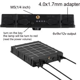 WG8000 Hunting Trail Cameras Carregador de painel solar, 6V, 9V, 12V, 8000mAh, para kit de alimentador, câmeras de jogos florestais, 1.7mm, DC2.1 mm, adaptador USB - Image 5