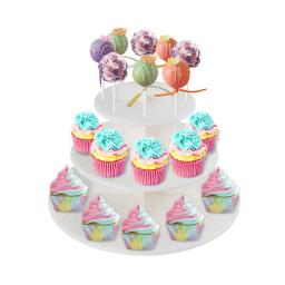 Suporte de cupcake com 3 camadas, decoração de festas de casamento, eventos, sobremesas, palitos de papel lolipop, suprimentos para festa de aniversário - Image 5