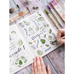21 pçs cor vintage dupla face escrita arte escova marcador canetas conjunto para desenho pintura forro aquarela letras projetos diy f133 - Image 6