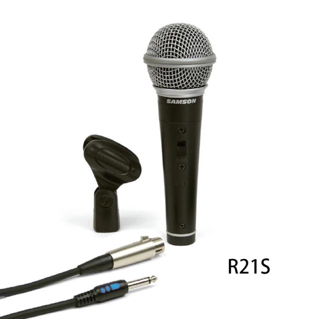Microfone Portátil Samson R21S Dinâmico Cardióide com Cabo XLR para 1/4" e Clipe Inclusos