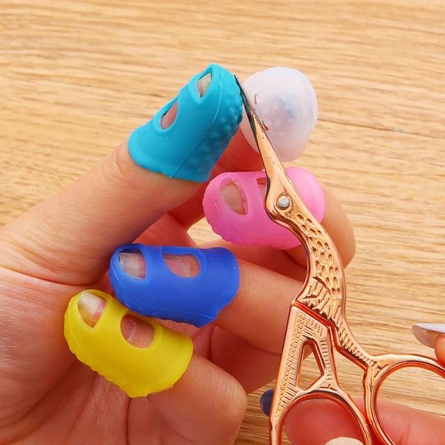 Dedais de Silicone Coloridos Respiráveis para Guitarra - Conjunto de 5 Peças para Artesanato e Costura
