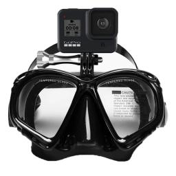 Joymaysun profissional câmera subaquática máscaras de mergulho óculos de natação snorkel equipamento de mergulho titular da câmera para go pro - Image 1