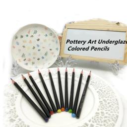 1 pçs cerâmica arte underglaze pintura colorida lápis diy artesanal de cerâmica pintados à mão esmalte em pó caneta ferramentas de coloração de cerâmica - Image 1