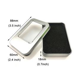 Caixa de lata personalizada com o seu texto, gravado a laser, presentes de metal prateado, pingente para anel, colar, chaveiro, relógio de bolso - Image 5